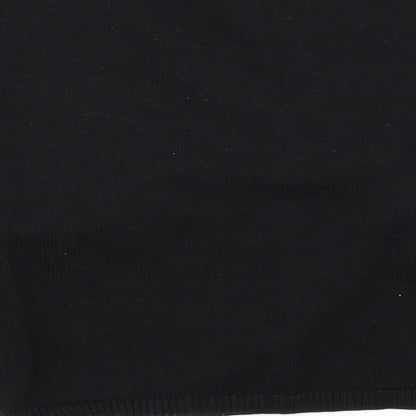 Brand and care label for Influence women’s black cardigan jumper, size L