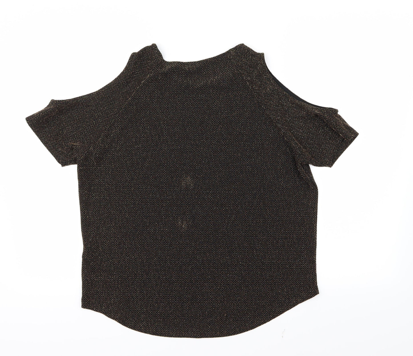 New Look Womens Gold   Basic T-Shirt Size 12  - Open Shoulders
