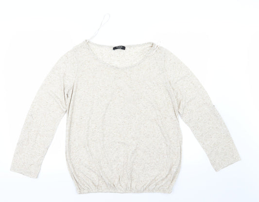 George Womens Beige  Knit Pullover Jumper Size 14