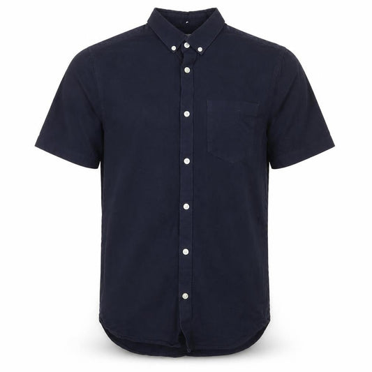 Front view of River Island men’s blue button-up, size S