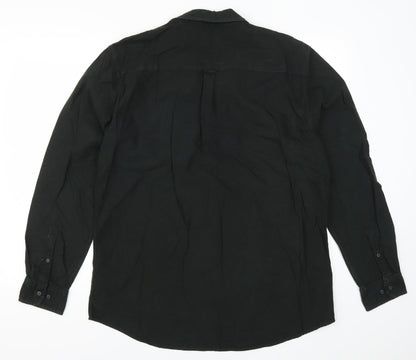 Back view of F&F men’s green button-up, size L
