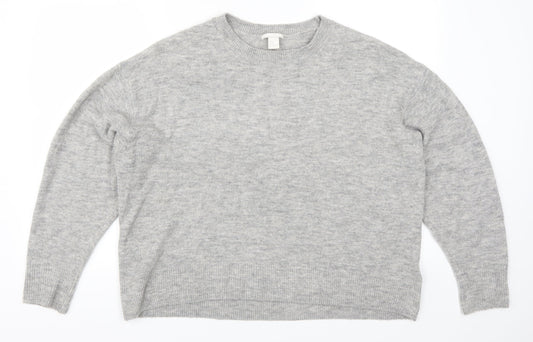 H&M Womens Grey   Pullover Jumper Size M