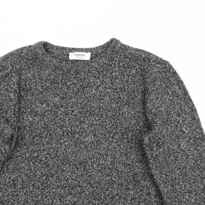 Close-up detail of Zalando women’s grey jumper, size M