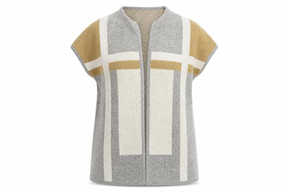 Influence Womens Grey Striped  Cardigan Jumper Size 10