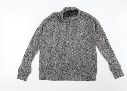 Additional front view of Topshop women’s grey jumper, size UK 6