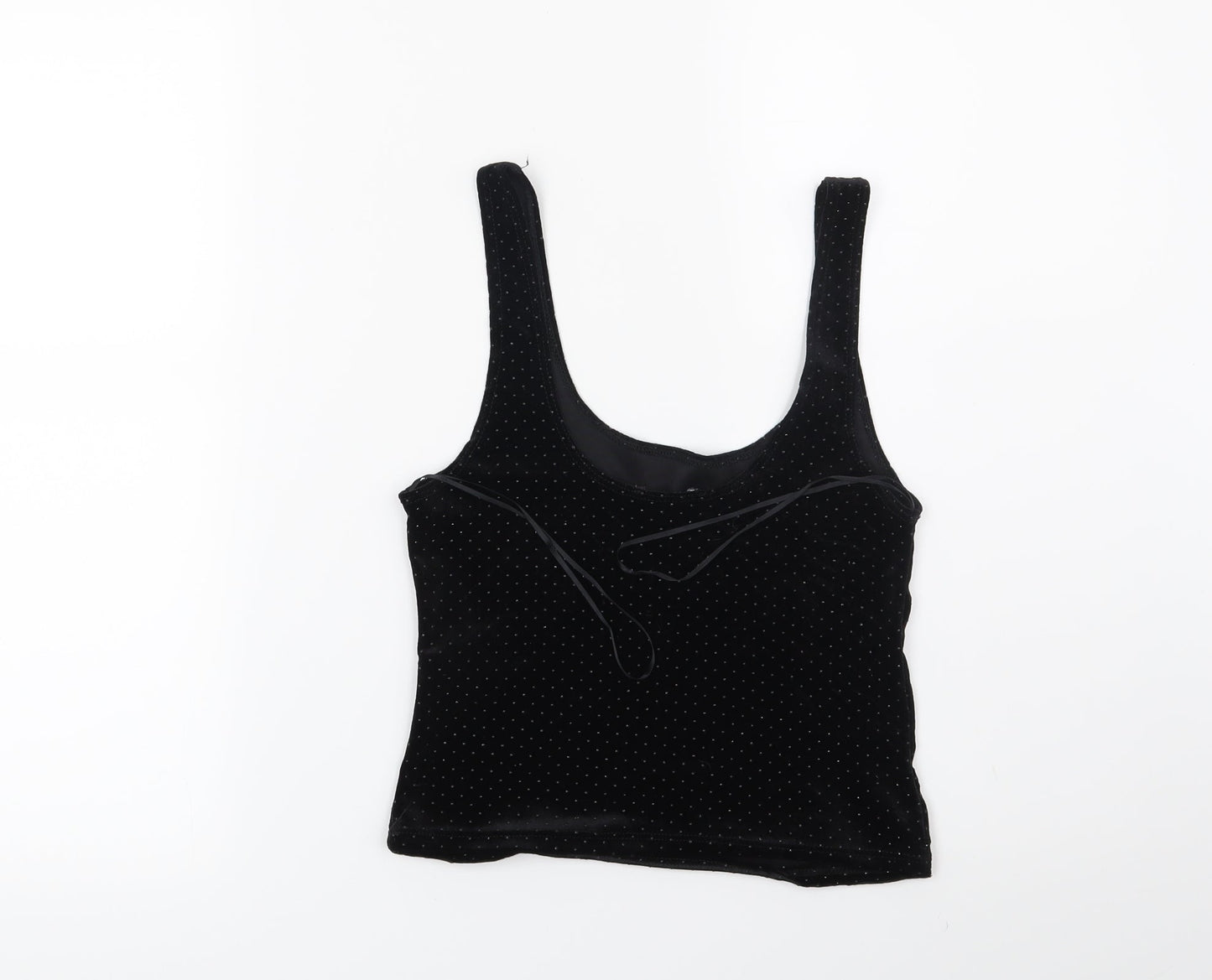 Miss Selfridge Womens Black   Cropped Blouse Size 8