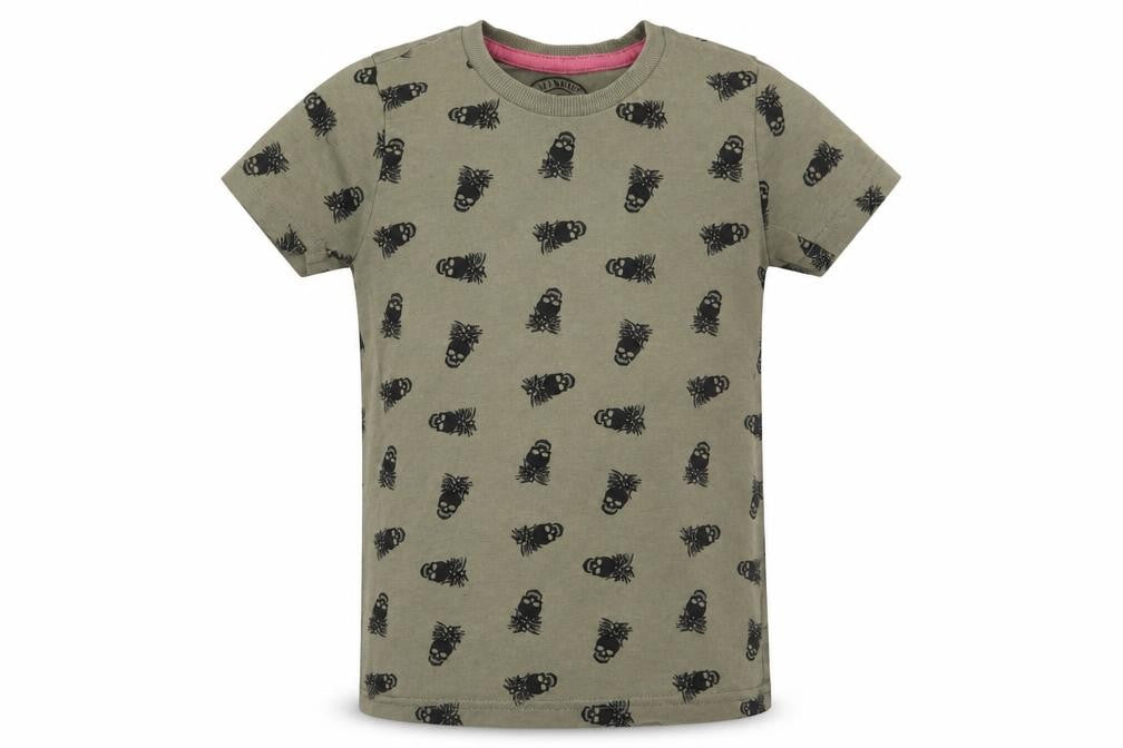 Matalan Boys Green   Basic T-Shirt Size 5 Years  - Skulls