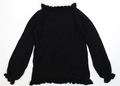 Back view of Kayla women’s black knit jumper, size M