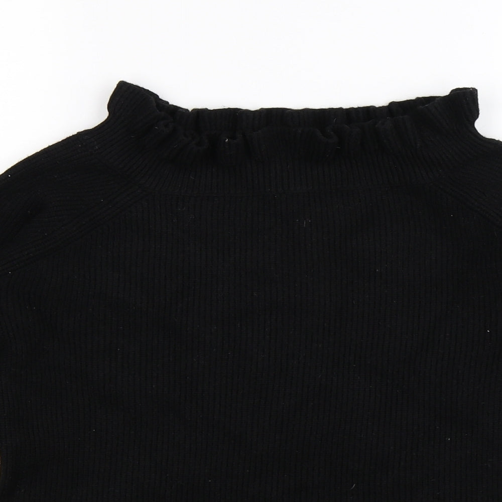 Kayla Womens Black  Knit Pullover Jumper Size M