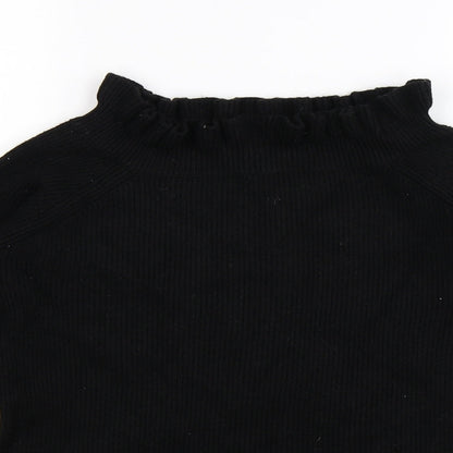 Close-up detail of Kayla women’s black knit jumper, size M