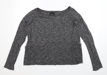 Additional front view of Zara women’s grey knit jumper, size S