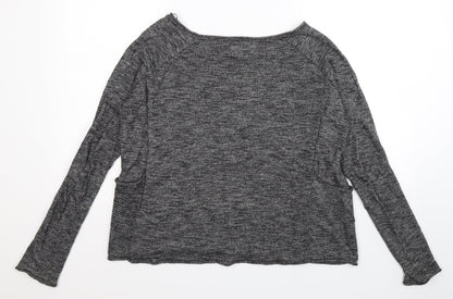 Back view of Zara women’s grey knit jumper, size S
