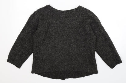 Additional front view of Topshop women’s black knit jumper, size UK 8