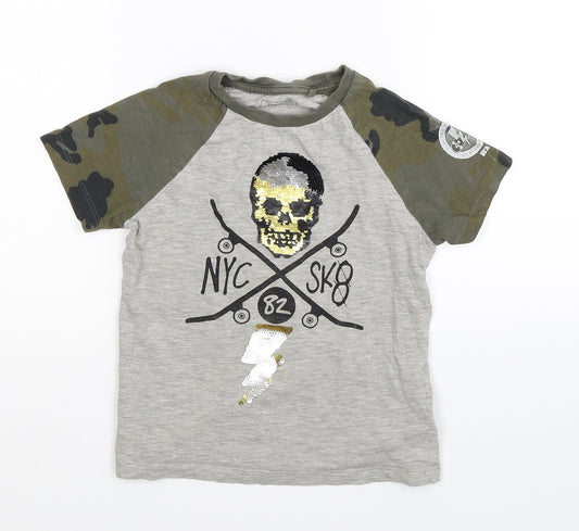 NEXT Boys Grey   Basic T-Shirt Size 5 Years