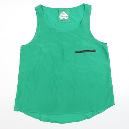 Additional front view of Atmosphere women’s green basic t-shirt, size UK 16