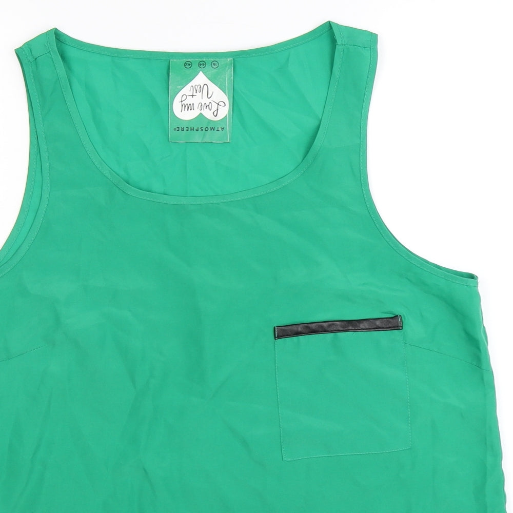 Atmosphere Womens Green   Basic T-Shirt Size 16