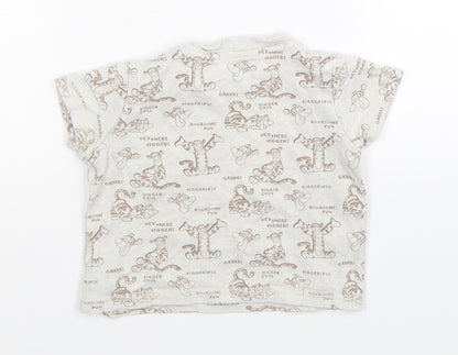 Back view of Disney Baby Grey Basic T-Shirt, size 12-18, Months