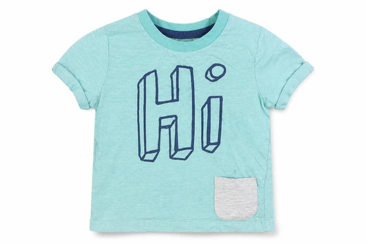 Front view of F&F Baby Green Basic T-Shirt, size 9-12, Months