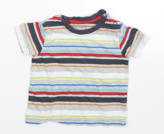 Nutmeg Baby Multicoloured Striped  Basic T-Shirt Size 9-12 Months