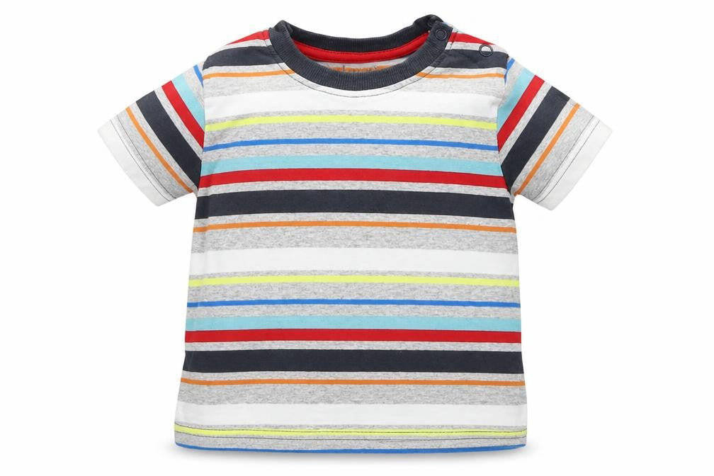 Nutmeg Baby Multicoloured Striped  Basic T-Shirt Size 9-12 Months