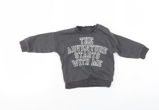 fred & flo  Grey   Pullover Jumper Size 6-9 Months