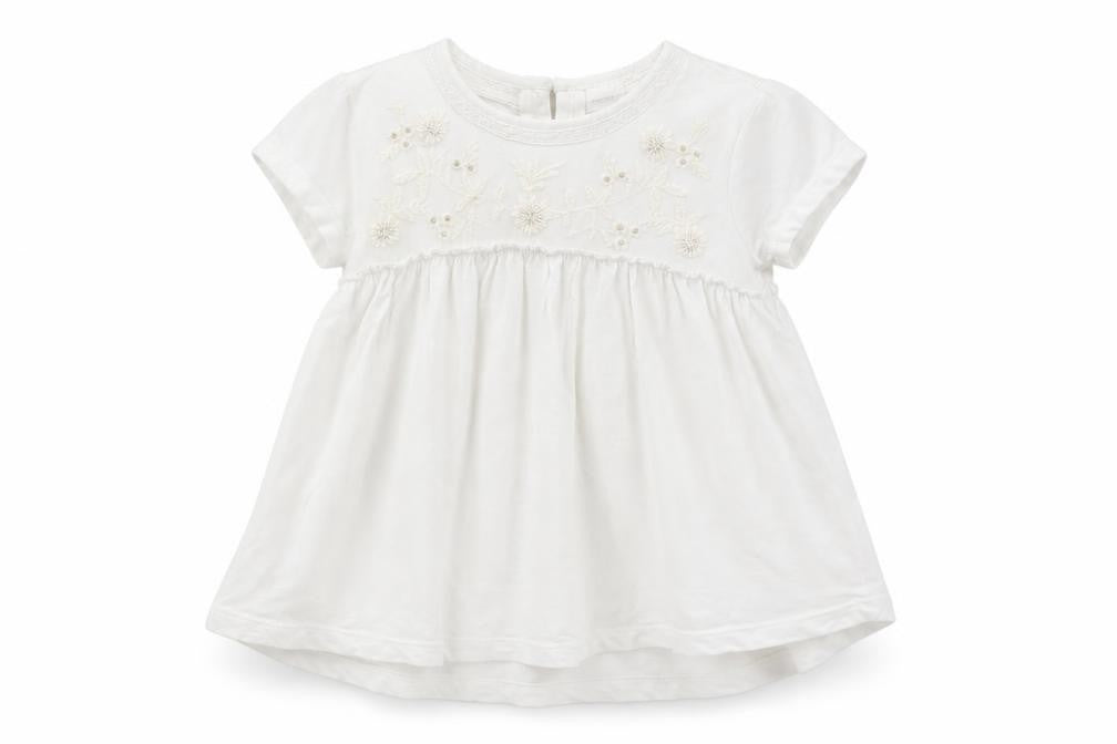 NEXT Girls White   T-Shirt Dress  Size 5 Years