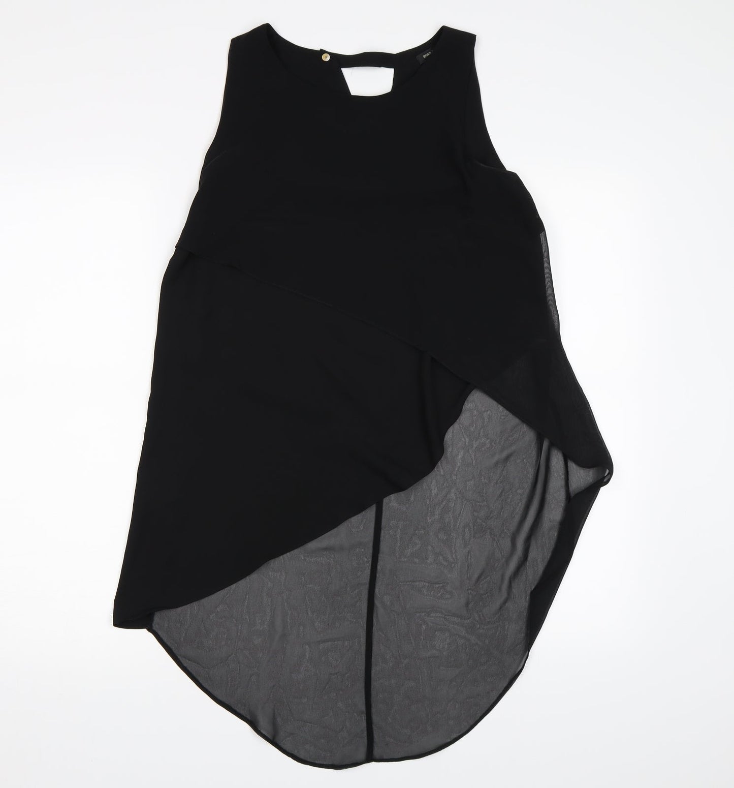 River Island Womens Black  Chiffon Basic Blouse Size 10