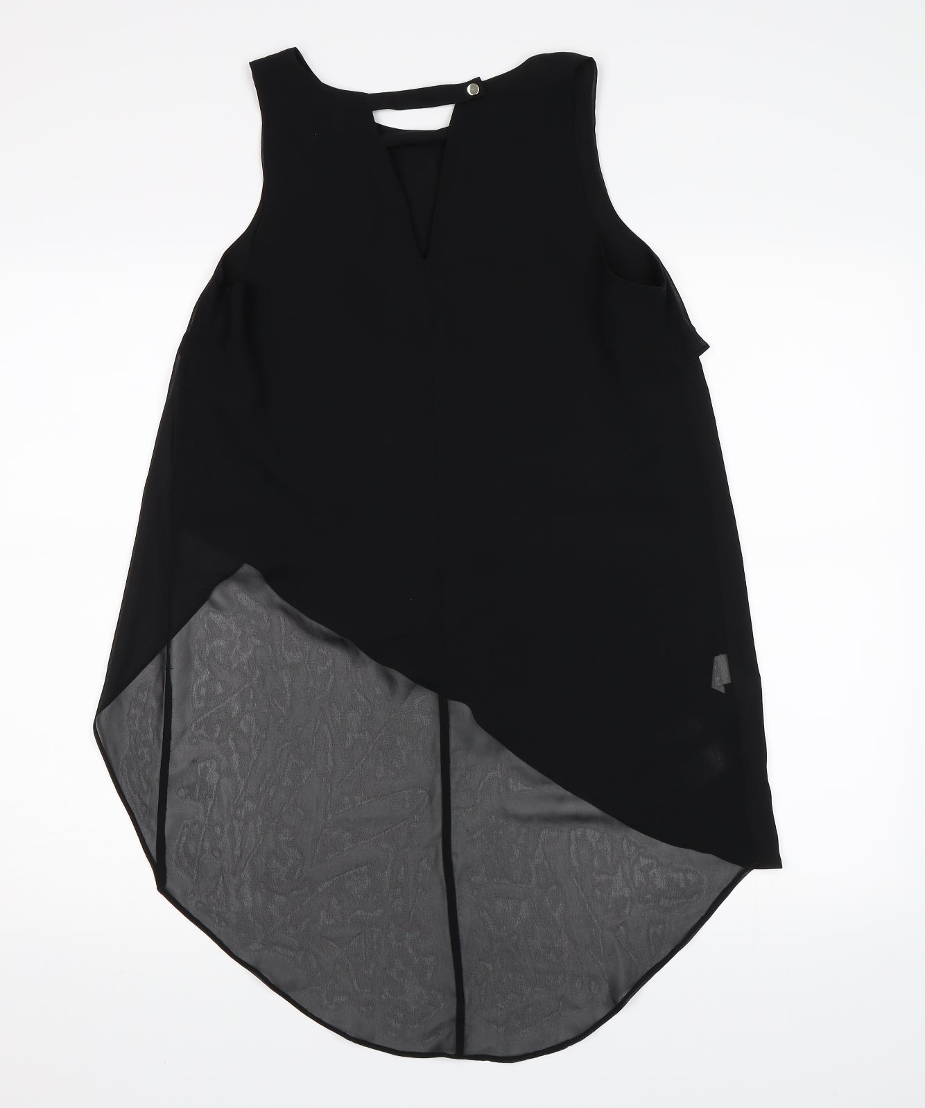 River Island Womens Black  Chiffon Basic Blouse Size 10