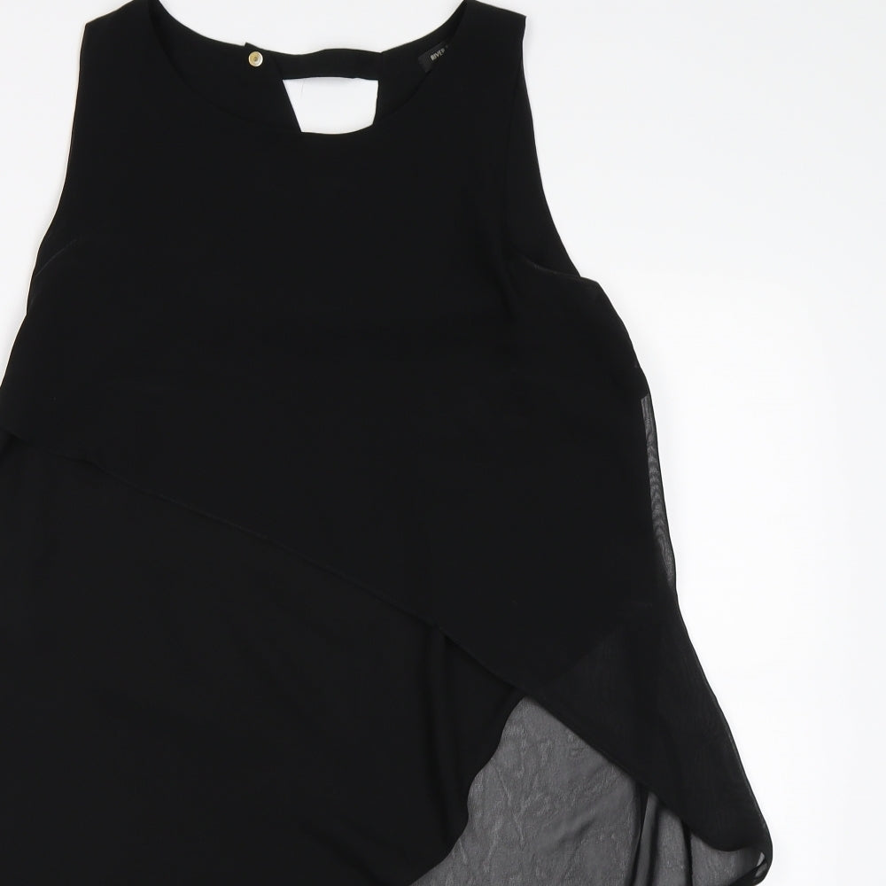 River Island Womens Black  Chiffon Basic Blouse Size 10