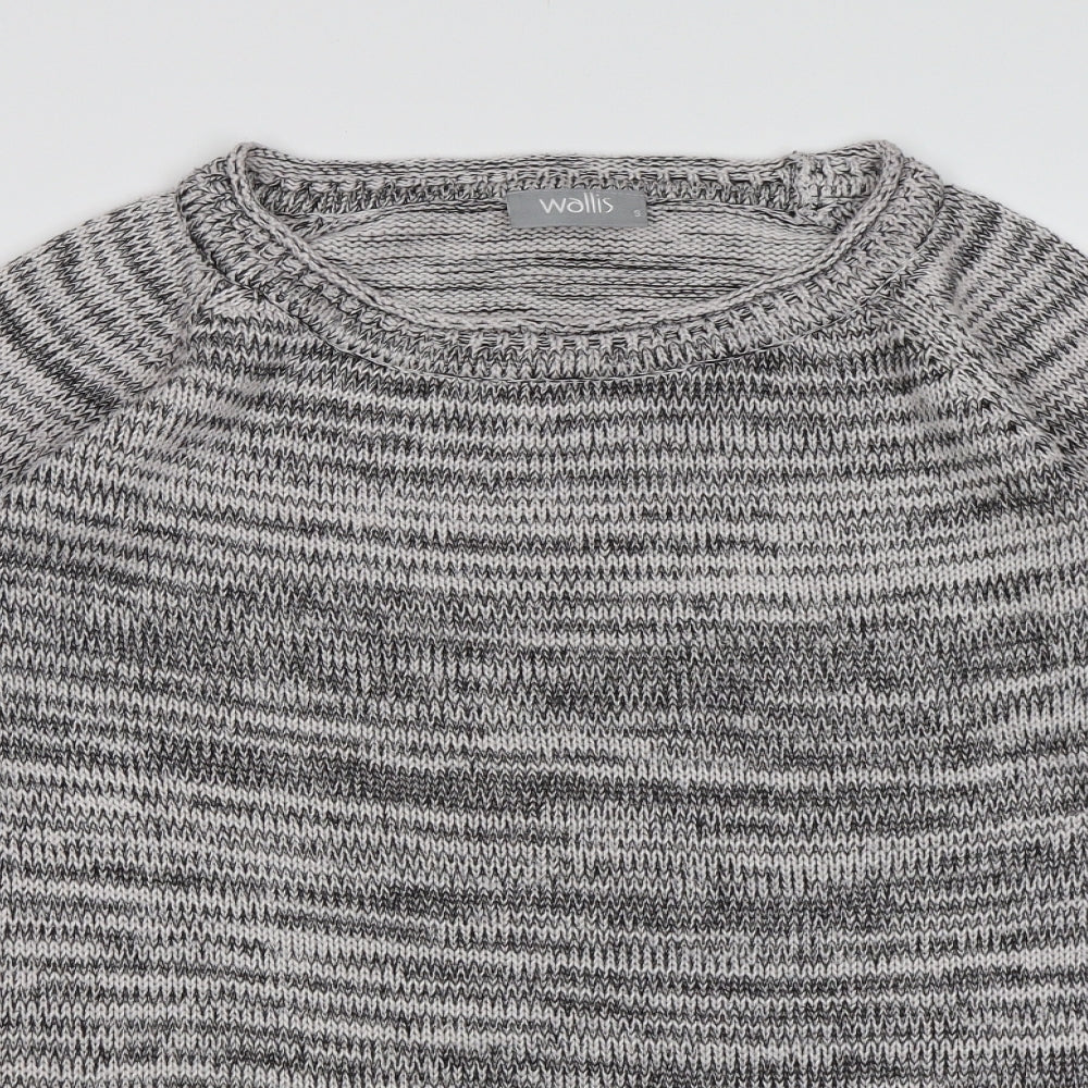 Wallis Womens Grey  Knit Pullover Jumper Size S