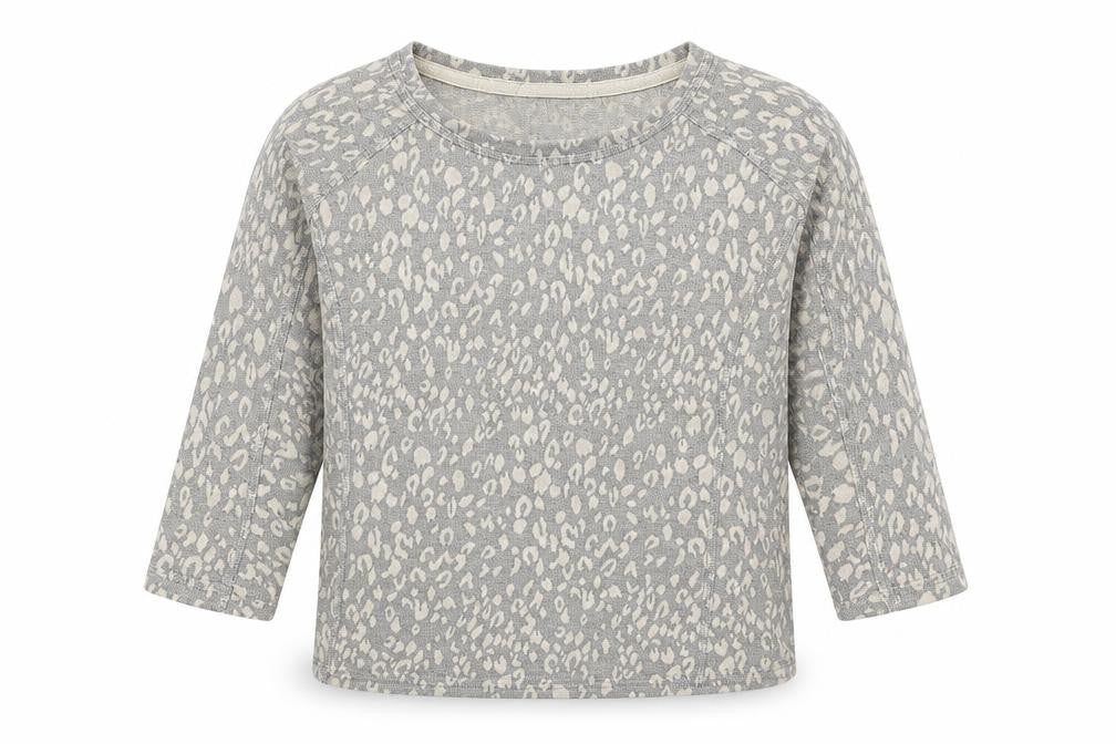 New Look Womens Grey Animal Print Knit Pullover Jumper Size 8