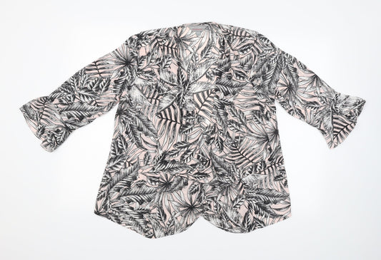 Dorothy Perkins Womens Pink Floral  Cardigan Jumper Size 10