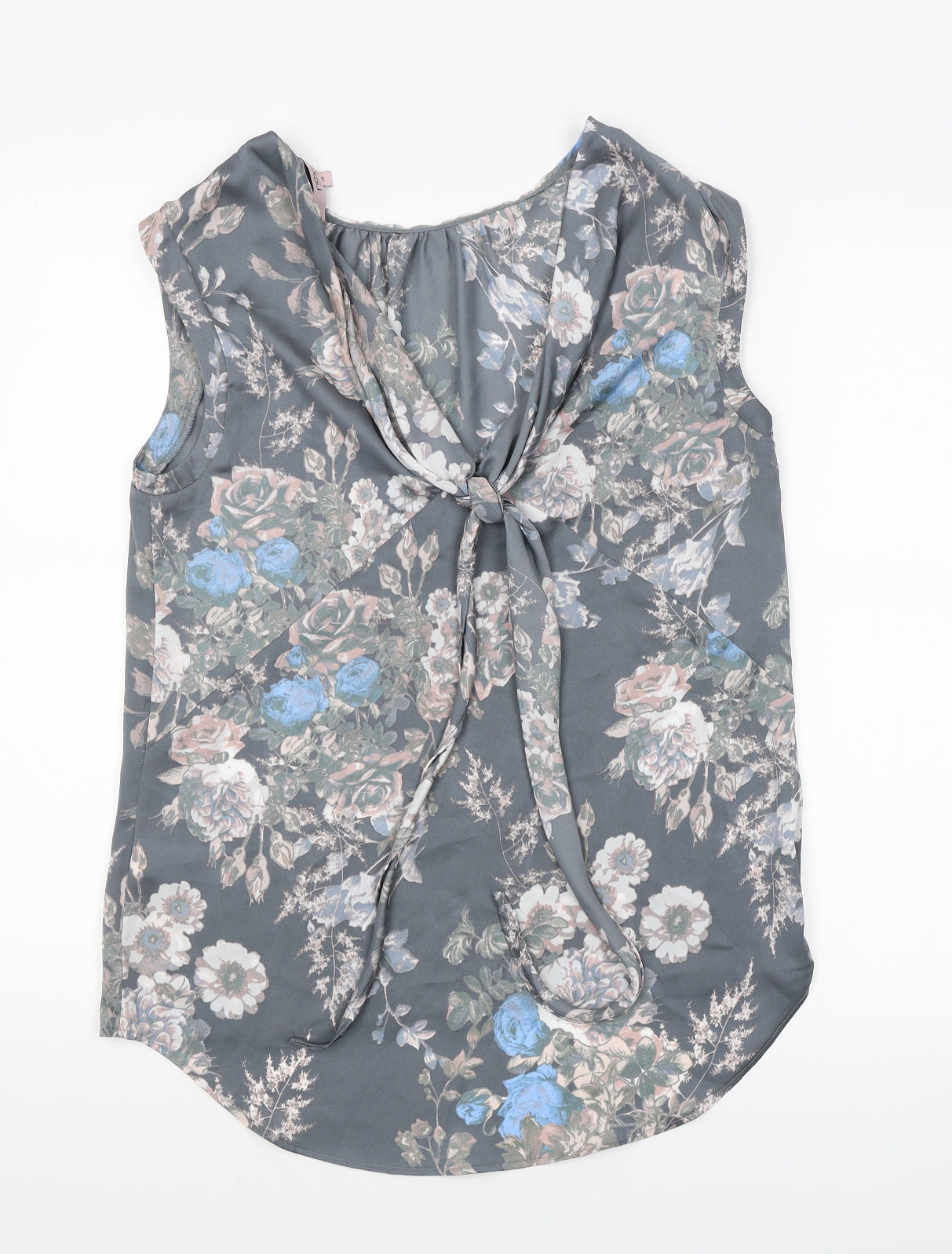 NEXT Womens Grey Floral  Basic Blouse Size 10