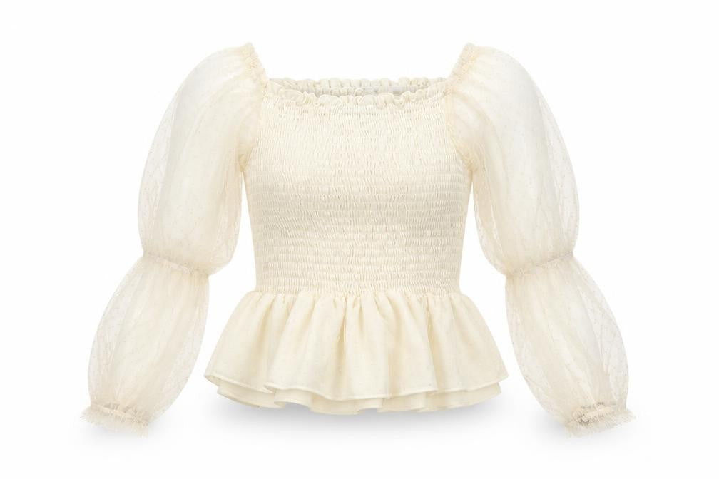 SheIn Womens Ivory   Basic Blouse Size 4