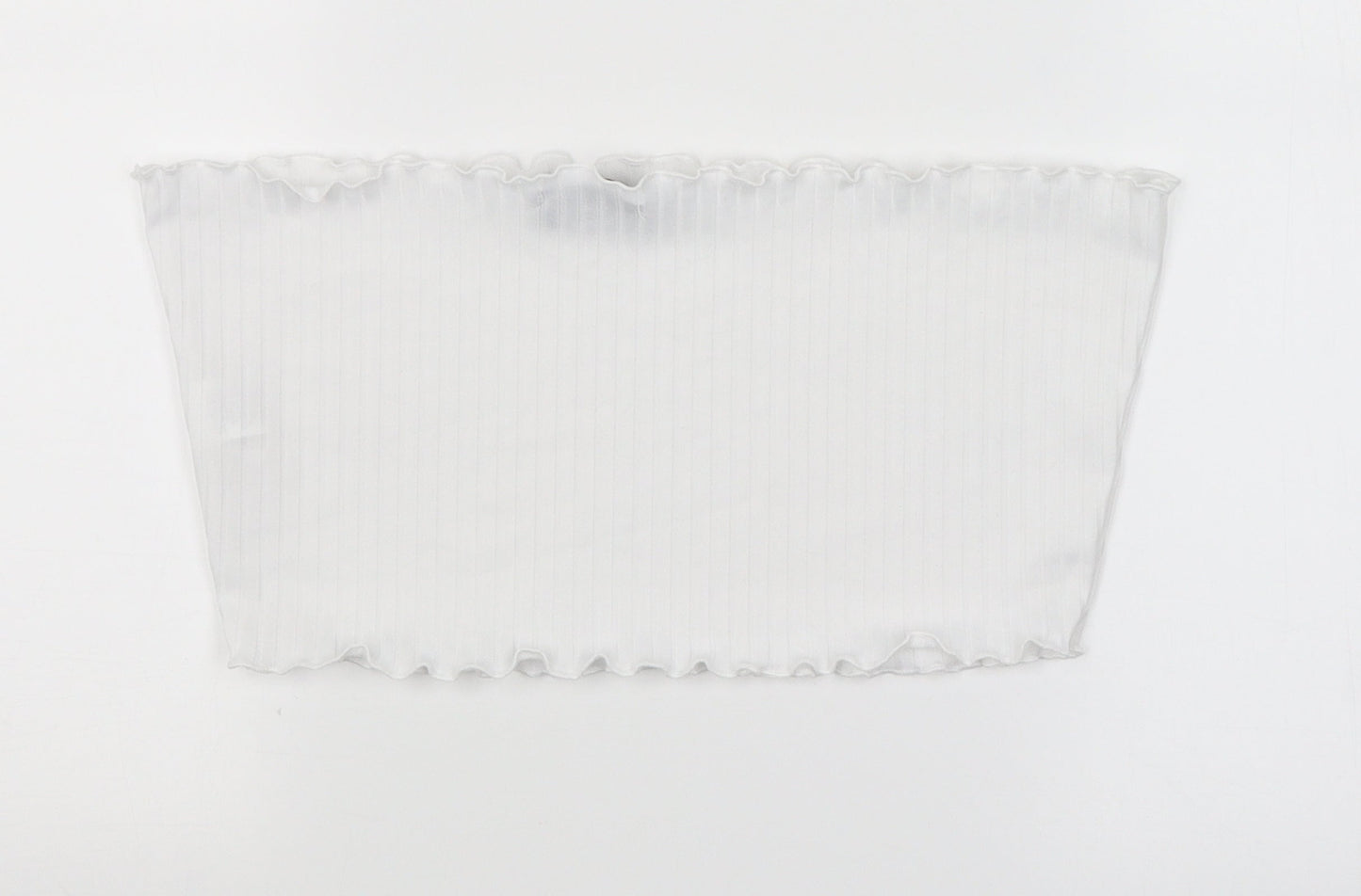 PRETTYLITTLETHING Womens White   Cropped Blouse Size 14