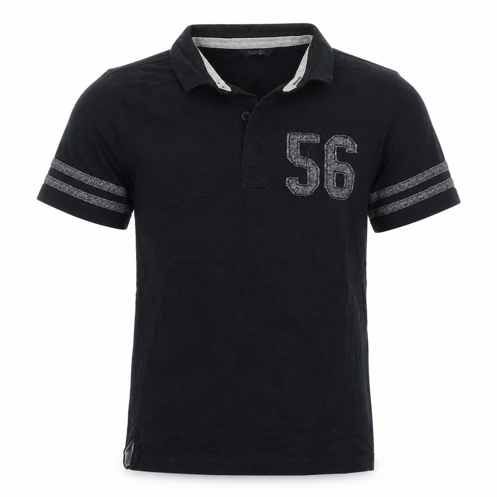 George Boys Black   Basic Polo Size 7-8 Years  - Applique