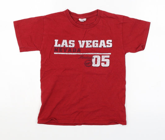 Delta Boys Red   Basic T-Shirt Size 5-6 Years  - Las Vegas