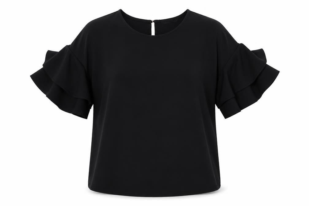 F&F Womens Black   Basic Blouse Size 8