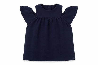Front view of Next girls’ blue pullover casual, size 7, years