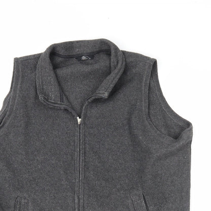 Close-up detail of Bonmarché women’s grey full zip jumper, size XL