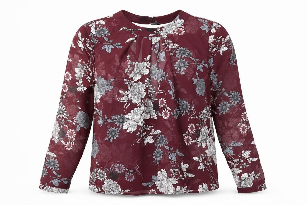 Atmosphere Womens Red Floral  Wrap Blouse Size 14