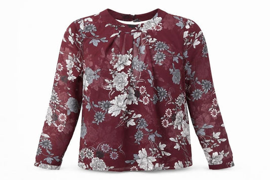 Atmosphere Womens Red Floral  Wrap Blouse Size 14