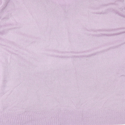 Brand and care label for Damart women’s purple jumper, size UK 14