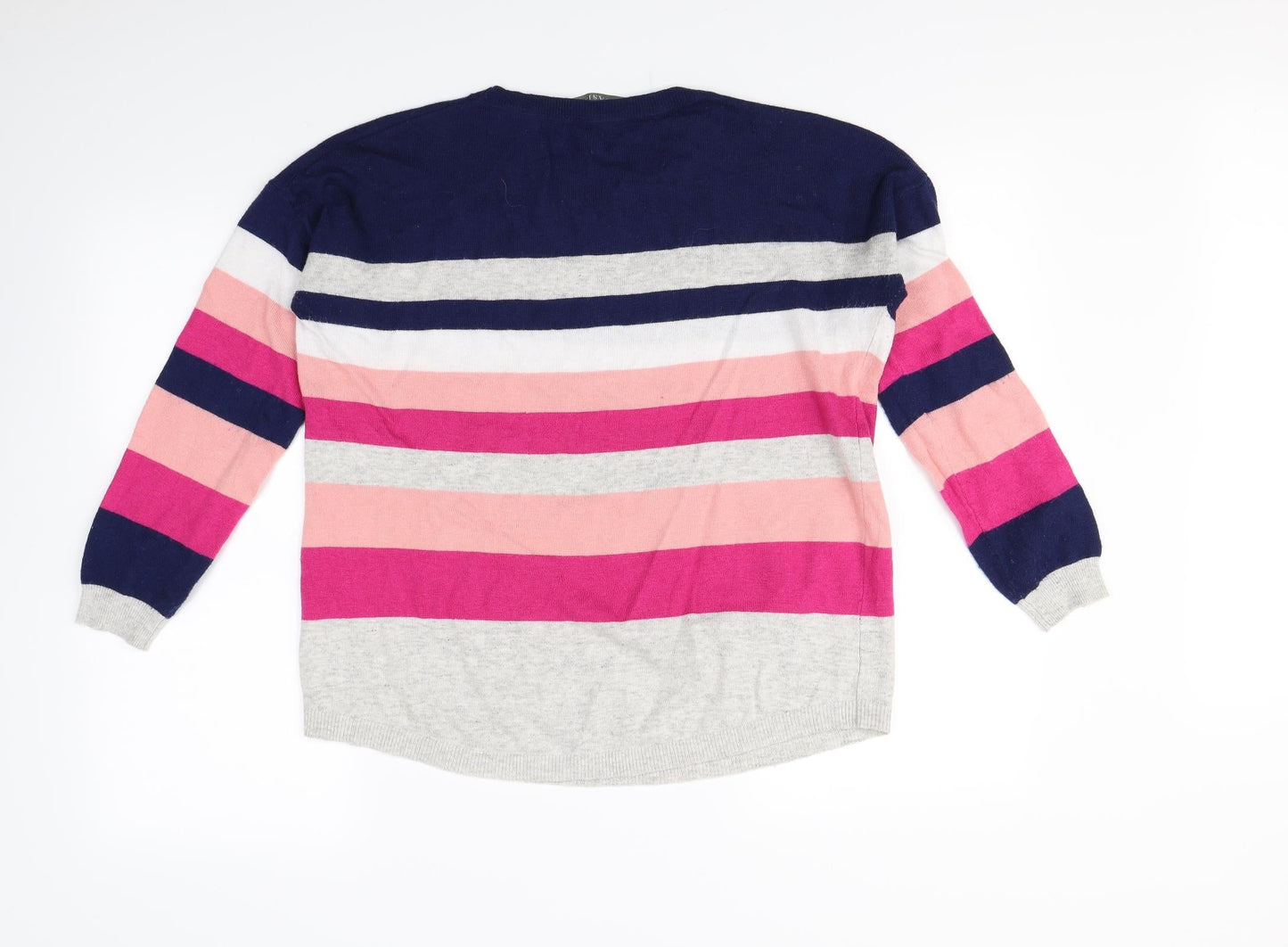 Oasis Womens Multicoloured Striped  Pullover Jumper Size M