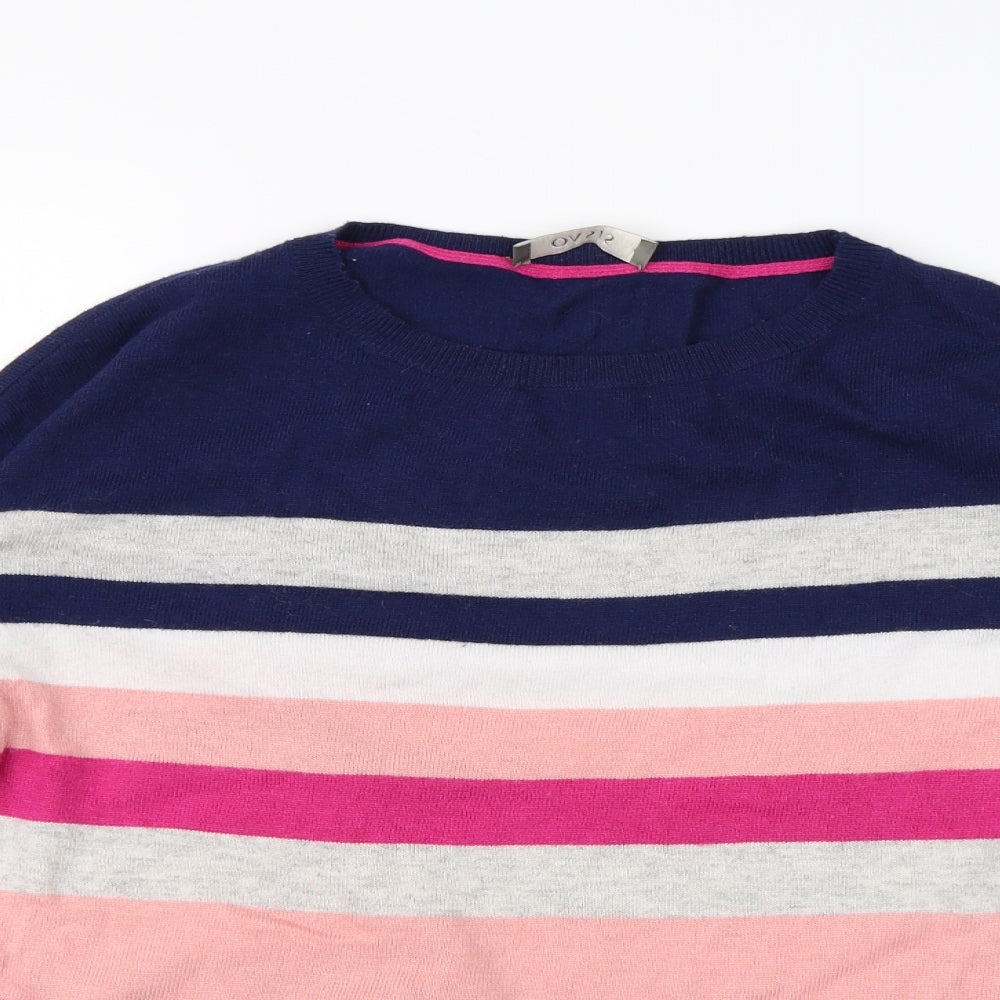 Oasis Womens Multicoloured Striped  Pullover Jumper Size M
