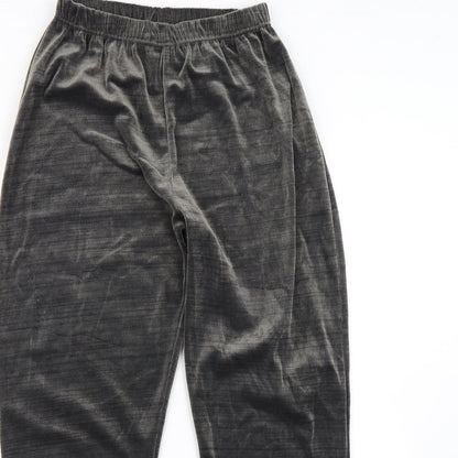 Close-up detail of Accent women’s grey trousers, size UK 12, 28-inch leg