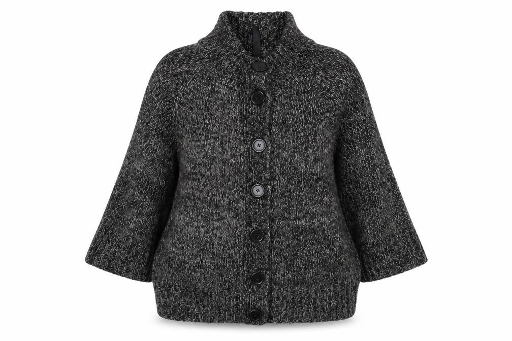 Preworn Womens Black  Knit Jacket  Size 18