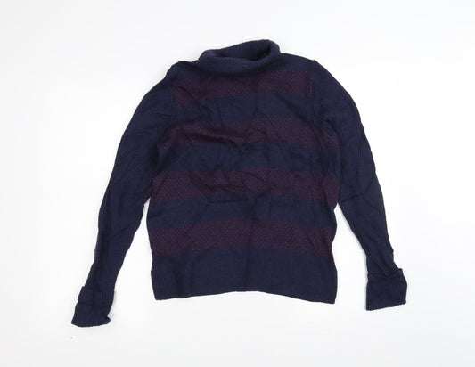 Marks and Spencer Womens Blue Striped  Pullover Jumper Size 12