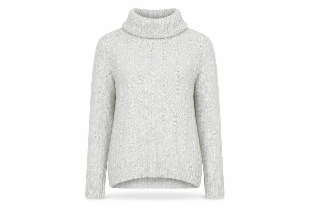 M&Co Womens White  Knit Pullover Jumper Size 14