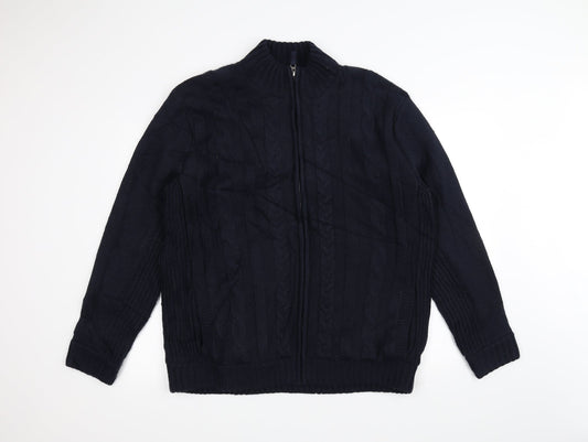 Atlantic Bay Mens Blue  Knit Jacket  Size M
